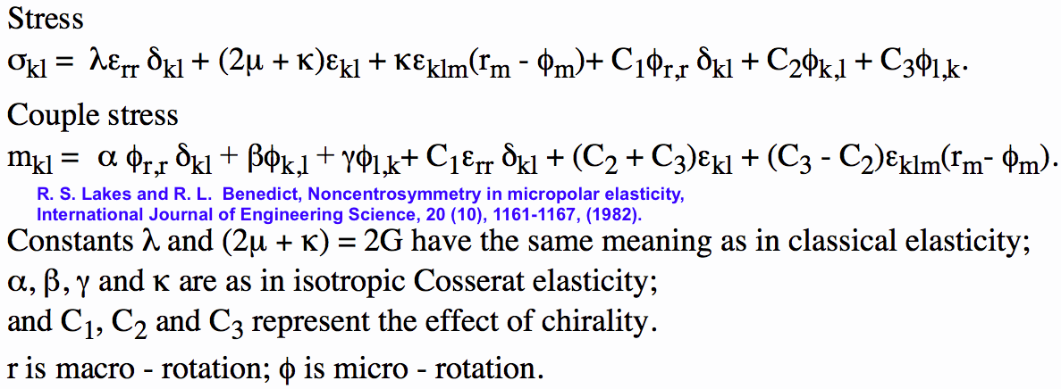 Cosserat equations